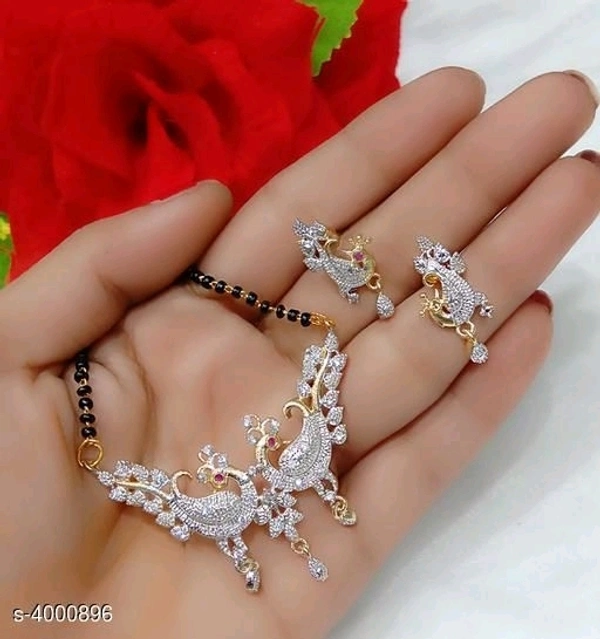 Jewelo American Diamond Mangalsutra Set