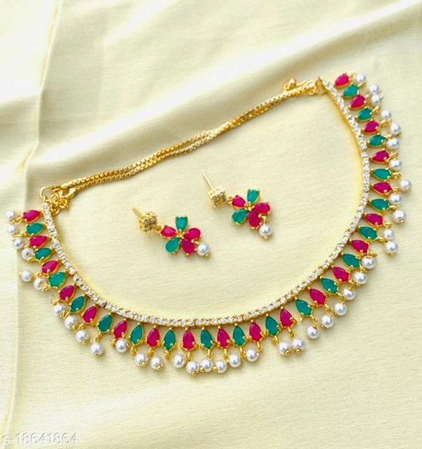 Jewelo American Diamond Necklace Set