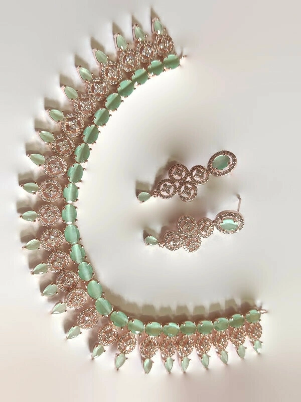 Jewelo American Diamond Necklace Set