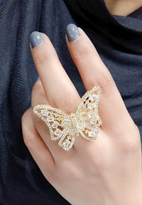 Jewelo American Diamond Butterfly Rings