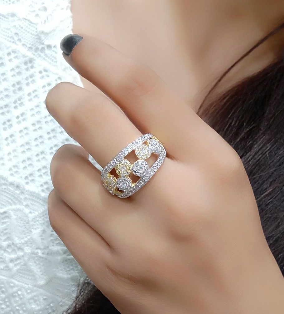 10kt Two-tone Gold Mens Baguette Diamond X Initial Letter Ring 8-5/8 C –  Gold N Diamonds