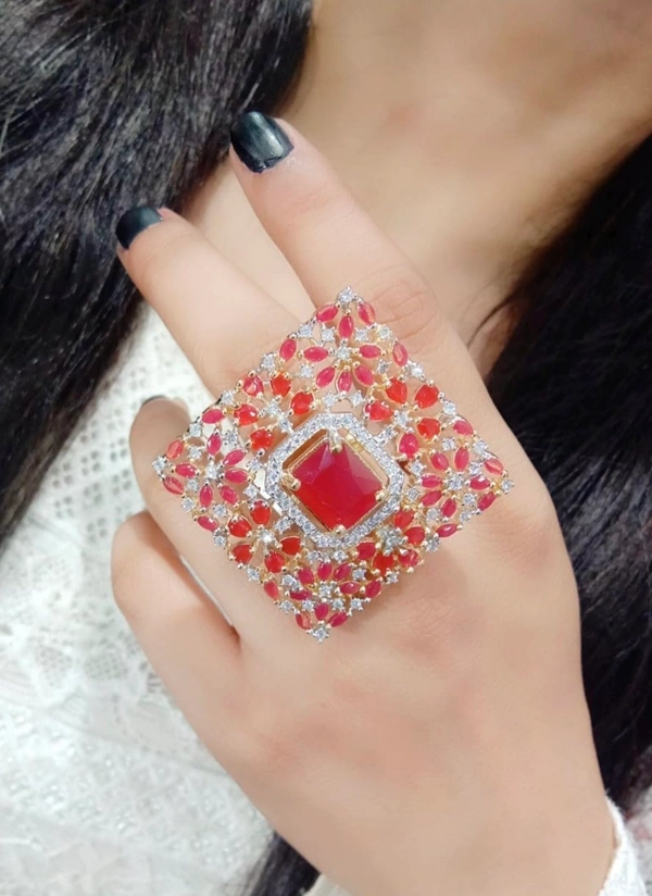 Jewelo American Diamond Ring