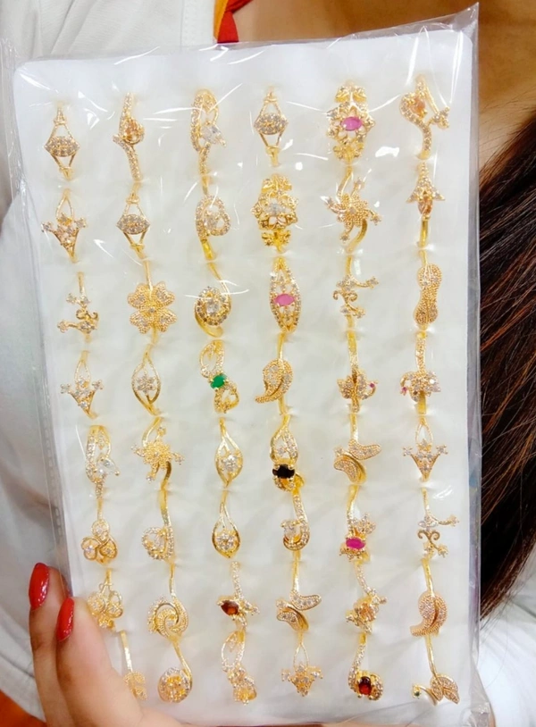 Jewelo American Diamond Ring Combo - Free