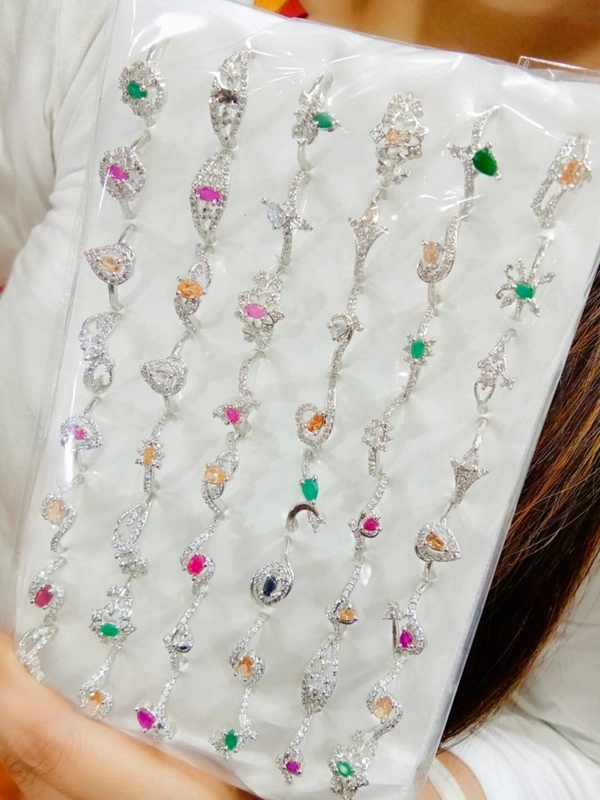Jewelo American Diamond Ring Combo - Free