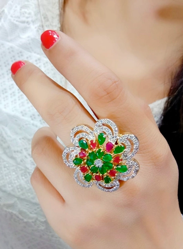 Jewelo American Diamond Ring - Free