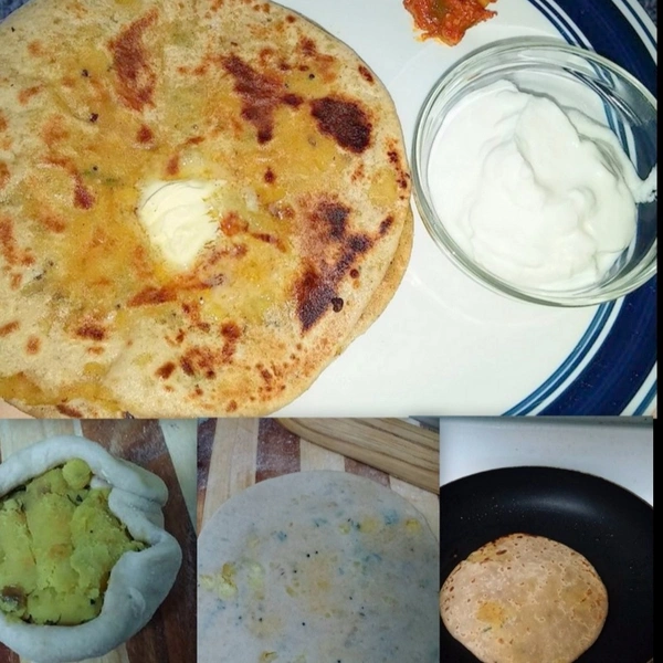 Aloo Paratha With Dahi