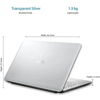 Laptop Asus Pentium Quad Core  - 15.6 inch, Silver