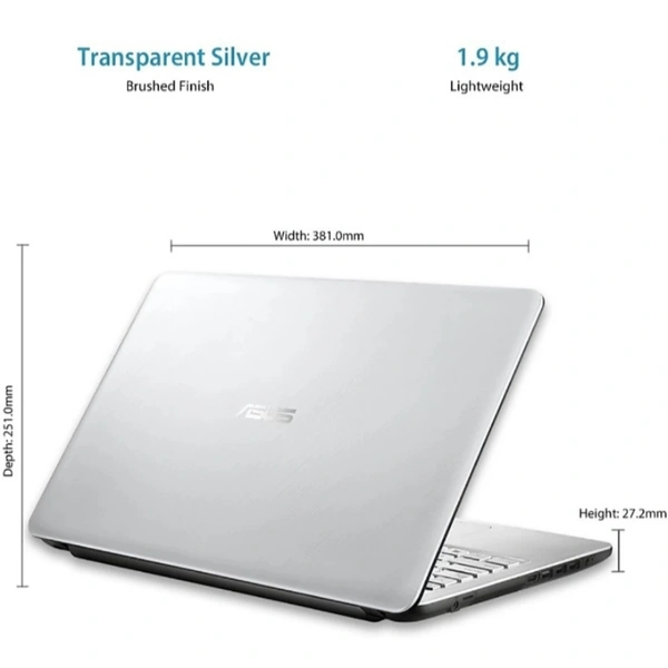 Laptop Asus Pentium Quad Core  - 15.6 inch, Silver