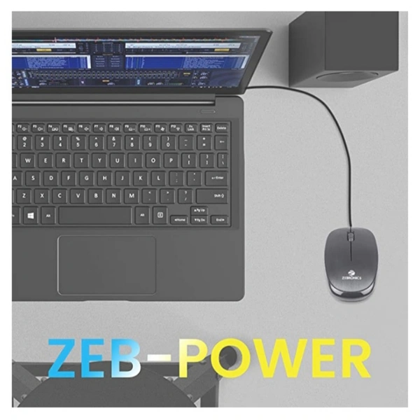 Zebronics Zeb Power Wired Mouse - BLACK