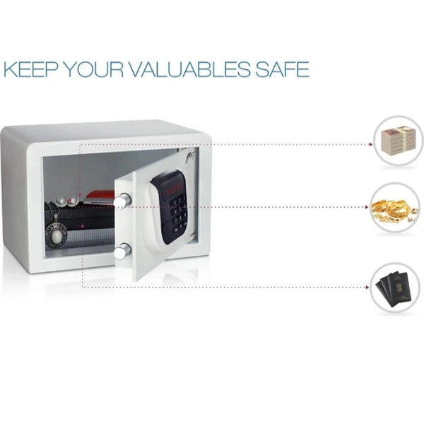 DIGITAL LOCKER (Safe Godrej Digital Locker./With Pin Code Access) Safe Locker /Digital Key Lock - white, width-30//hight-20//Dept-20//weight-6.5kg.
