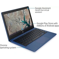 HP CHROMEBOOK Laptop //4gb/64gb Emmc Storage//Crome OS/11.6 Inch - Indigo Blue, 11.6