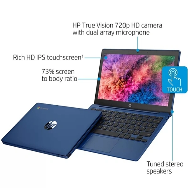 HP CHROMEBOOK Laptop //4gb/64gb Emmc Storage//Crome OS/11.6 Inch - Indigo Blue, 11.6