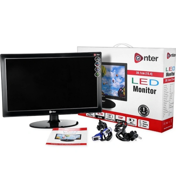 Enter 15.4 HD LED MONITOR (EM16HA) /Lcd/Led)  - Black, 15.4