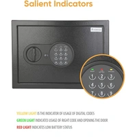Digital Locker,Valencia- Crux Electronic Digital Security Safe for Home & Office, Black (Crux 250), 16 L, AM - Black, DEPT-250mm/HIGHT-250mm/WIDTH-350 mm