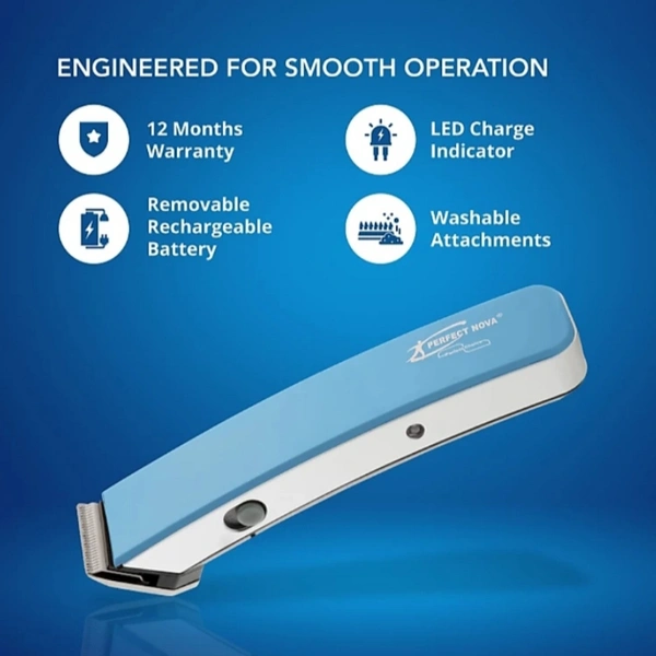Perfect Nova Trimmer (Device For Man) PHNT-9046, Blue Runtime, 30 Min Trimmer For Man. FL - blue
