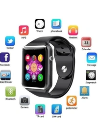 Smart Watch.Android Calling Watch - Black, free