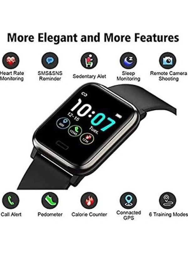 Smart Watch More Elegant And More Features - Black, Free Size