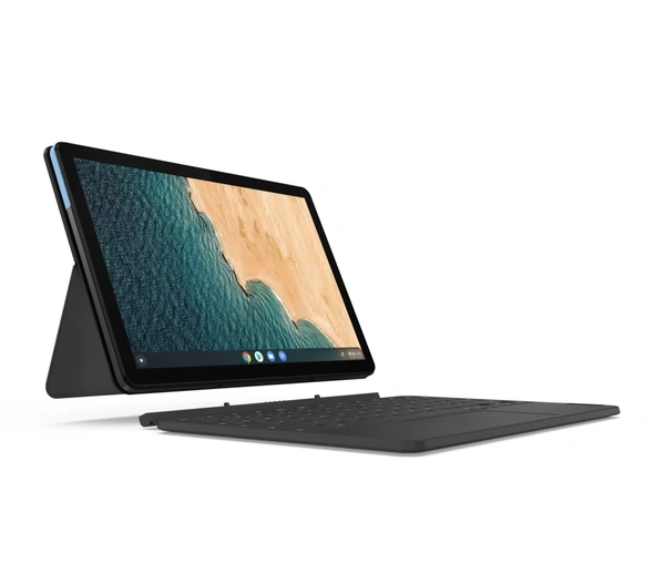 Lenovo Ideapad Duet Chromebook Tablet 25.65 cm (10.1 inch, 4 GB, 128 GB, Wi-Fi Only), Ice Blue, Iron Grey - gray, 10.1inch