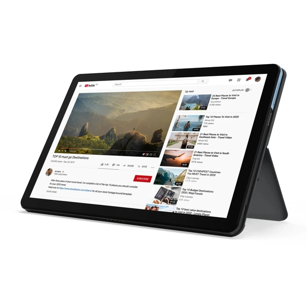 Lenovo Ideapad Duet Chromebook Tablet 25.65 cm (10.1 inch, 4 GB, 128 GB, Wi-Fi Only), Ice Blue, Iron Grey - gray, 10.1inch