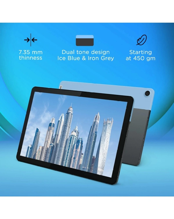 Lenovo Ideapad Duet Chromebook Tablet 25.65 cm (10.1 inch, 4 GB, 128 GB, Wi-Fi Only), Ice Blue, Iron Grey - gray, 10.1inch