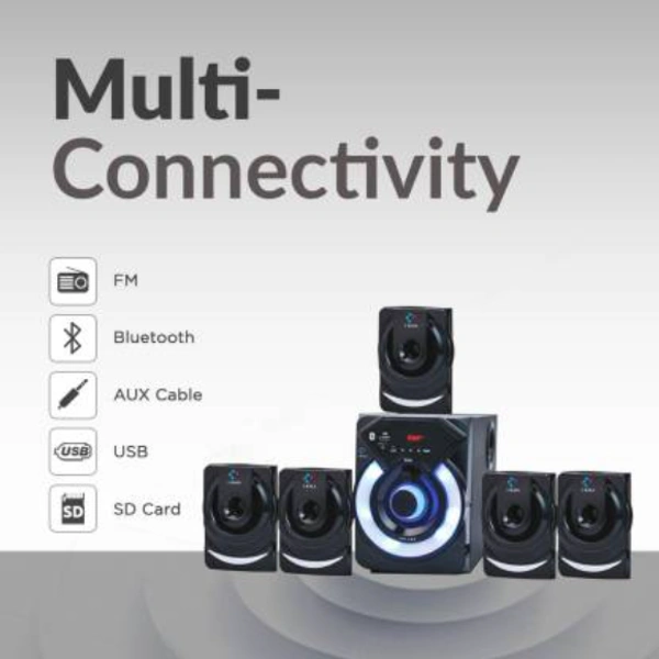 I Kall Ik888 60 W Bluetooth Home Theatre  (Black, 5.1 Channel) - BLACK