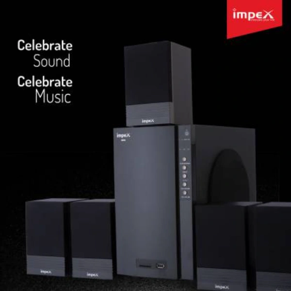 IMPEX BRIO Portable Home Theatre  (Black, 5.1 Channel - BLACK
