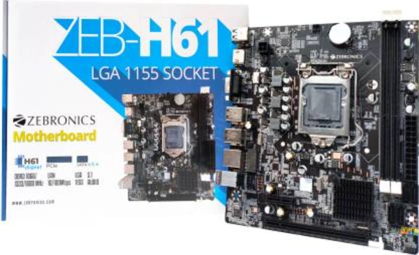 ZEBRONICS ZEB-H61 Motherboard  (Black) - BLACK/GREEN/BROWN