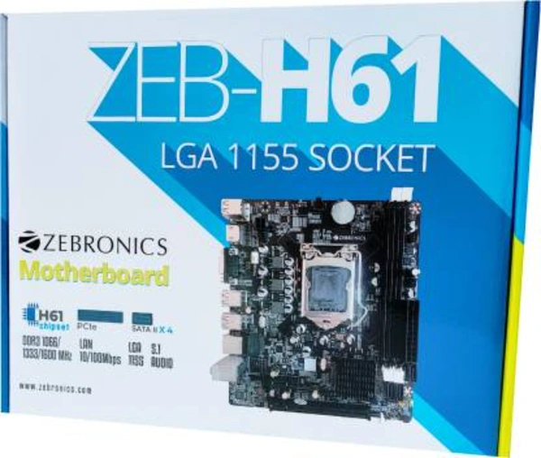 ZEBRONICS ZEB-H61 Motherboard  (Black) - BLACK/GREEN/BROWN