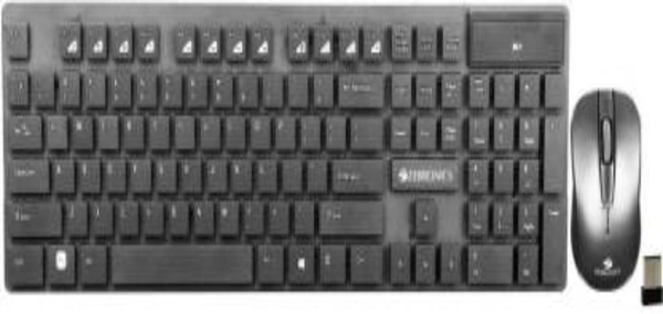 ZEBRONICS Companion 102 Mouse & Wireless Laptop Keyboard  (Black) - BLACK