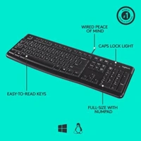 Rs-599/- Logitech K120 Wired USB Desktop Keyboard - BLACK
