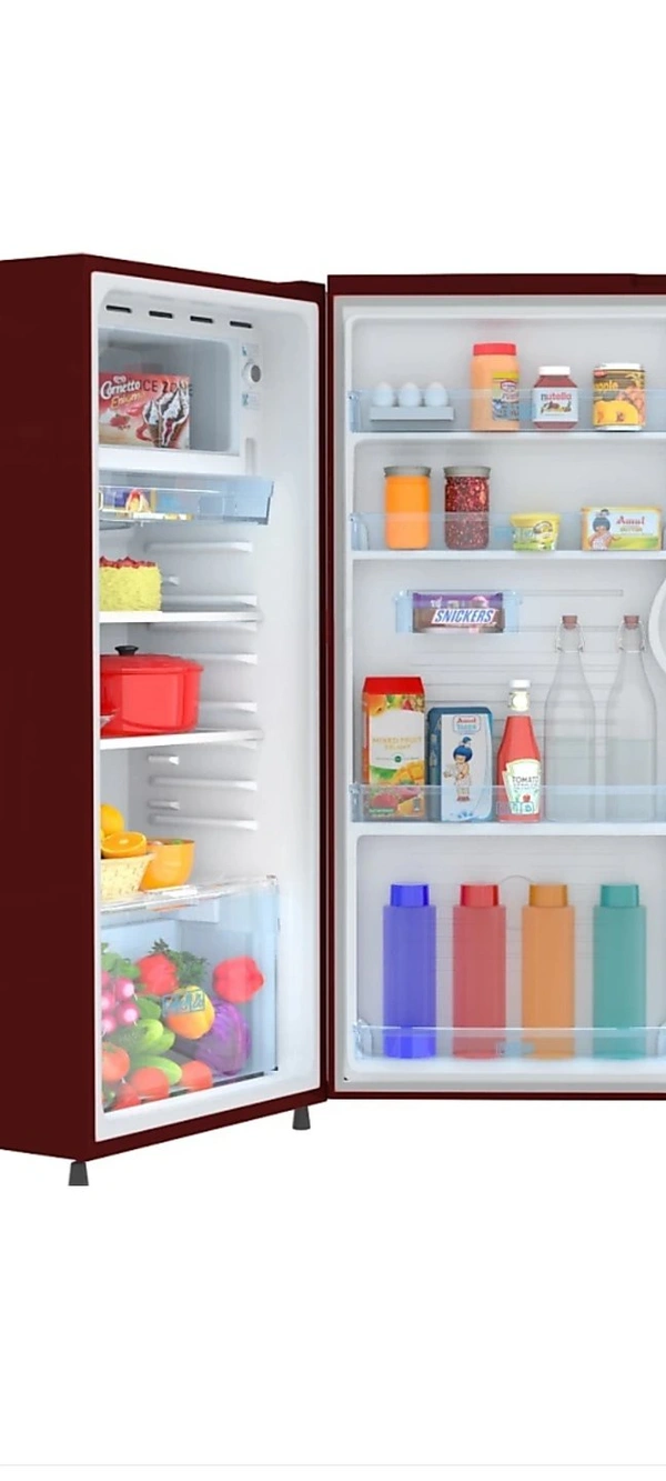 Haier 190 L 2 Star Direct-Cool Single Door Refrigerator - Burgundy Red