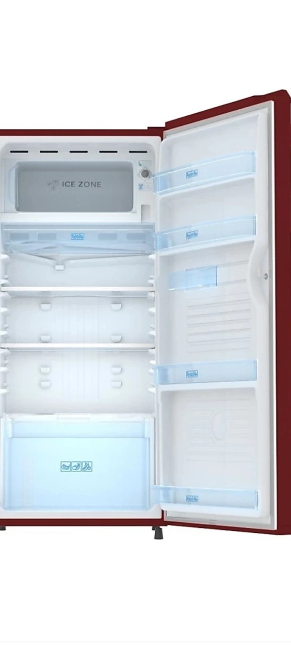 Haier 190 L 2 Star Direct-Cool Single Door Refrigerator - Burgundy Red