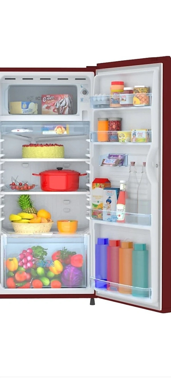 Haier 190 L 2 Star Direct-Cool Single Door Refrigerator - Burgundy Red