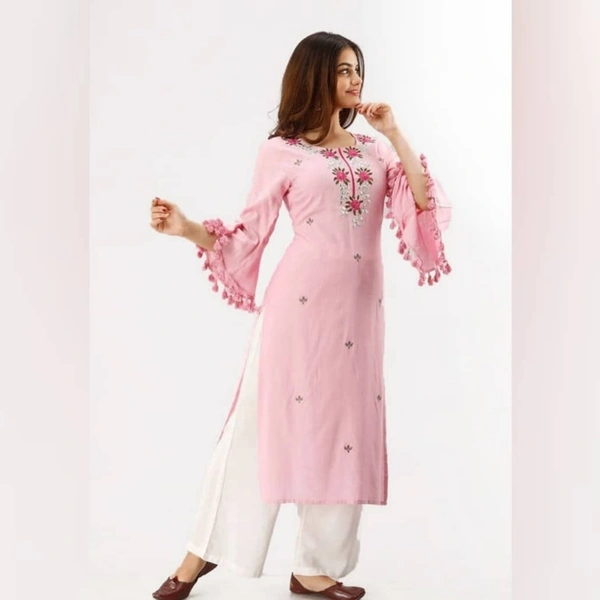 Fabulous Rayan Kurta Set Pink With Palazzo - 18808893, L