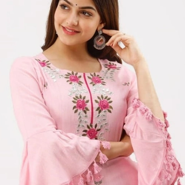 Fabulous Rayan Kurta Set Pink With Palazzo - 18808893, L