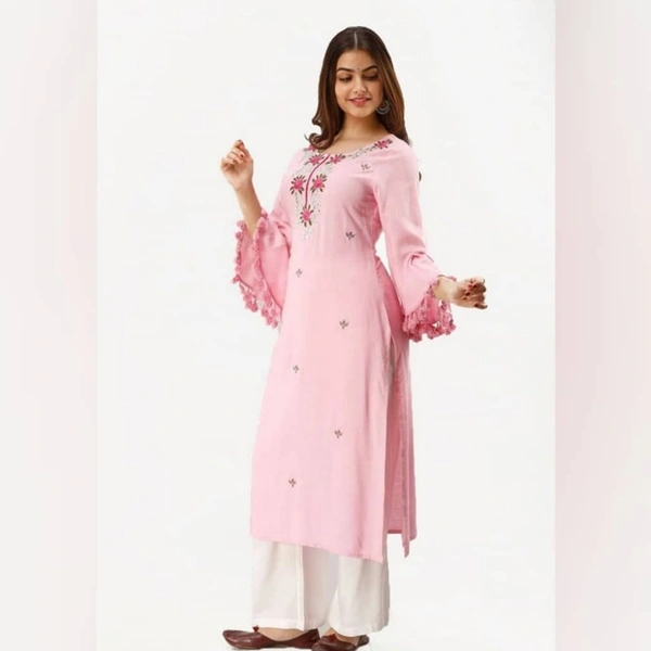 Fabulous Rayan Kurta Set Pink With Palazzo - 18808893, L
