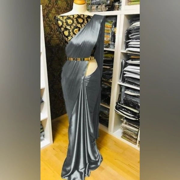 Jacquard Saree Gray Color - free size, 32315847