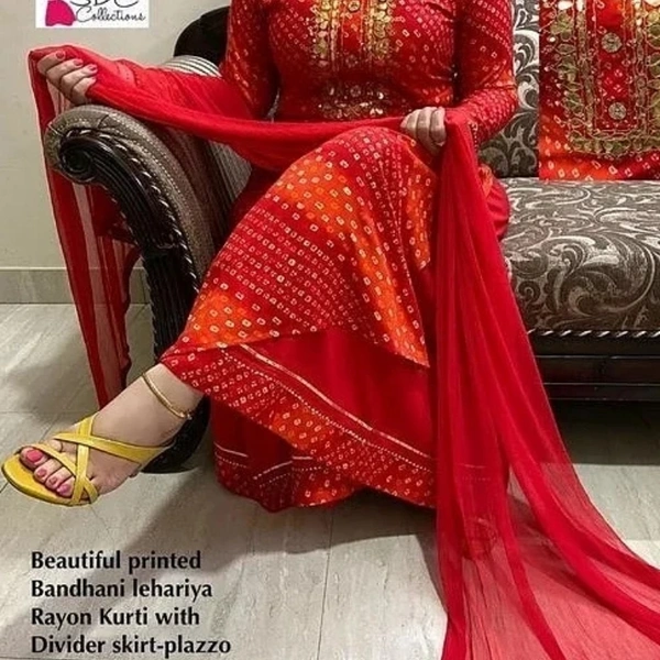 Red New Bendez Dupatta Set - 24368059, XL