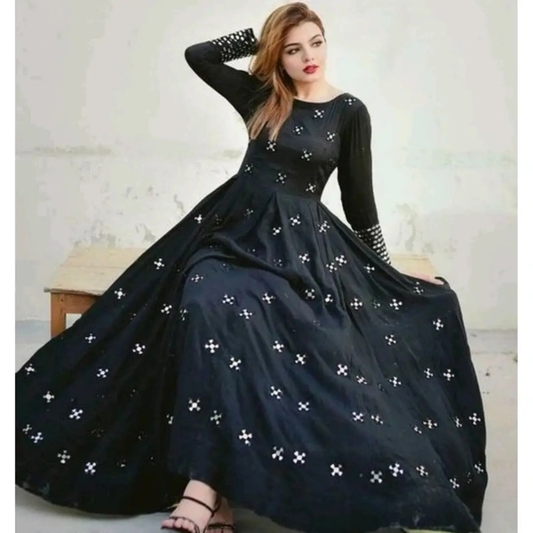 Designer Embroider Gown Black - M, 25317217