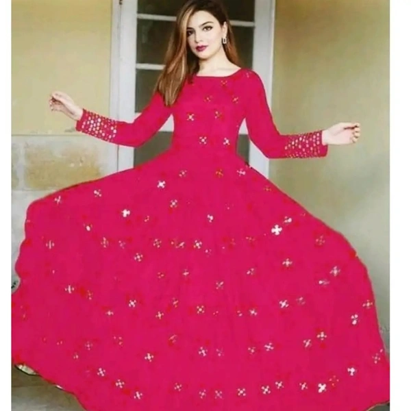Designer Embroider Gown Rani Color - CLICK, 25317219