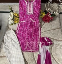 Straight Kurta Set, Pant With Dupatta - 41528272, XL