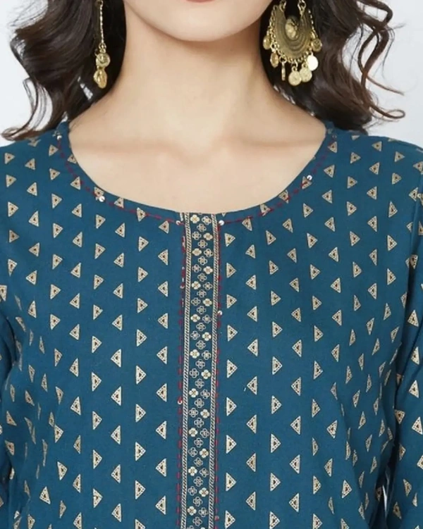 I Women Kurta, Dupatta, Bottom Blue - 18093882, XL