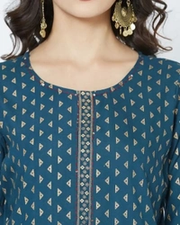 I Women Kurta, Dupatta, Bottom Blue - 18093882, XXL