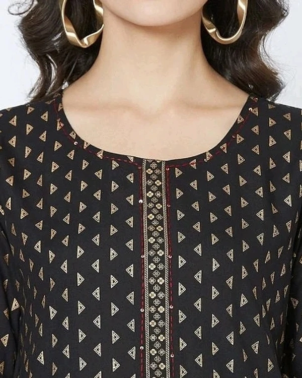 I Women Kurta, Dupatta, Bottom Black - 18093873, XL