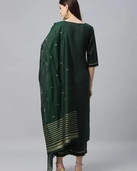 Anni Designer Green Color Ruby Cotton Plain Kurti - 34112046, M