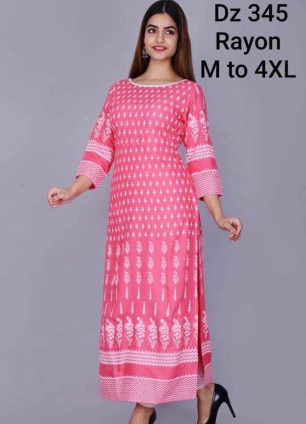 Adrika Pretty Kurti  Pink - 14778095, XL