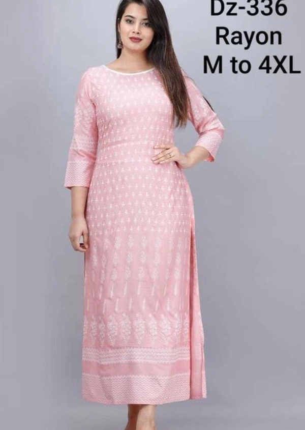 Adrika Pretty Kurti  Light Pink/peach - XXL, 14778094