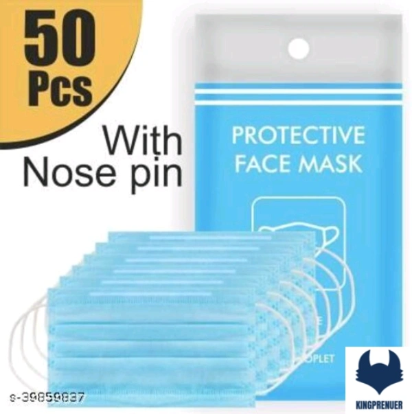 PPE Masks 50 Pack - 50, Blue