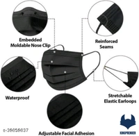 3 layered / 3 ply Pharmaceutical mask with middle layer as Meltblown layer Surgical Face mask  - 100 Pack - 100, Multi