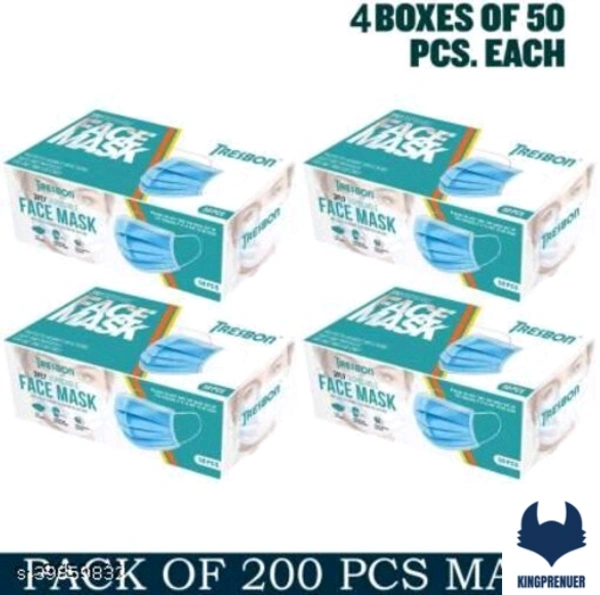 3 layered / 3 ply Pharmaceutical mask 200 Pack - 200, Blue
